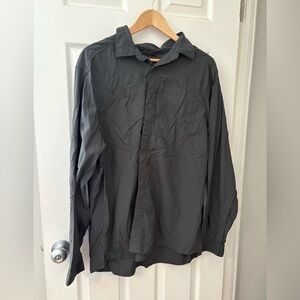 The North Face men’s nylon adjustable long sleeve button down collar grey XL